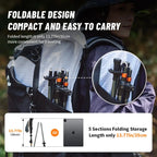 Evelyn – Ultralight Carbon Fiber Folding Hiking Poles for Trekking & Climbing, Adjustable Size 65-135 cm 3