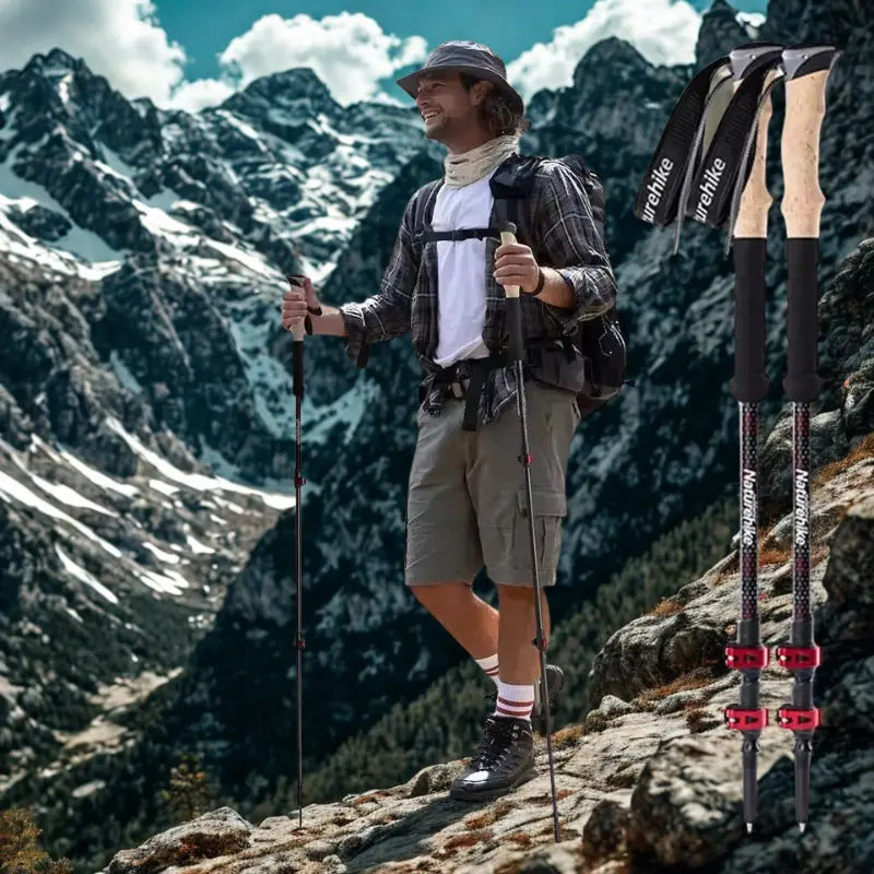 MunaWear - Trekking Poles - EverTrail - Ultralight Carbon Fiber Trekking Poles for Hiking and Climbing - 