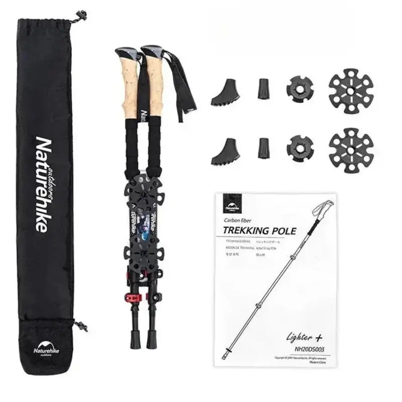 MunaWear - Trekking Poles - EverTrail - Ultralight Carbon Fiber Trekking Poles for Hiking and Climbing - 