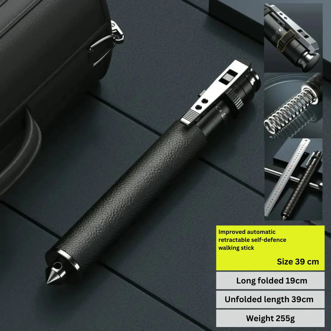 Mia – Lightweight Adjustable Hiking Walking Stick with LED Light for Outdoor Safety and Comfort 1