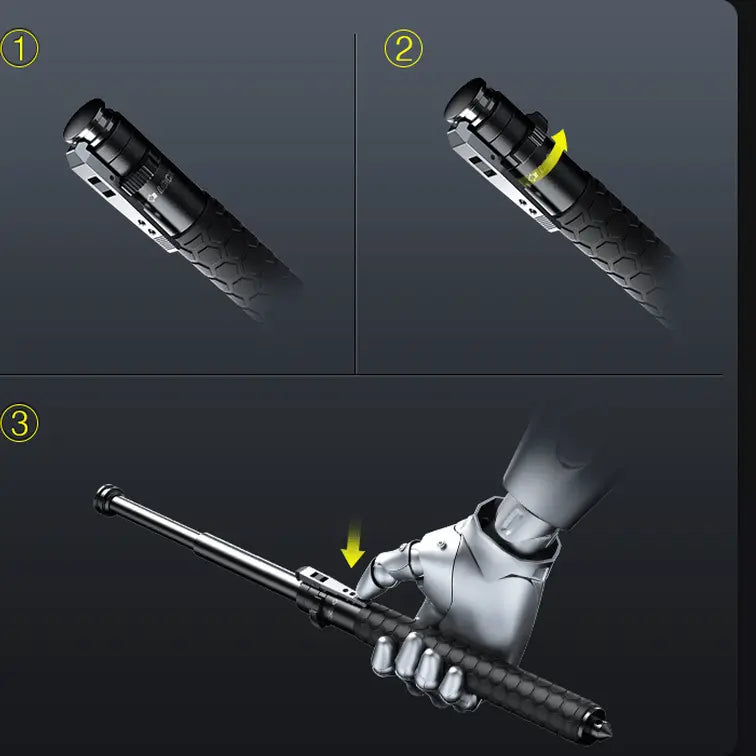 Mia – Lightweight Adjustable Hiking Walking Stick with LED Light for Outdoor Safety and Comfort 7