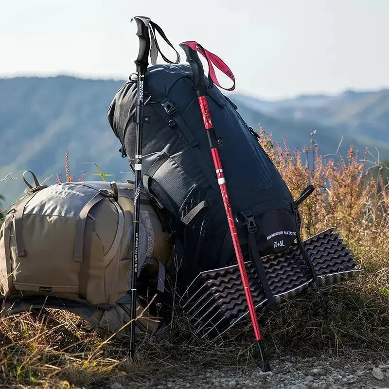 MunaWear - Trekking Poles - Terra – Ultralight Folding Trekking Poles with Ergonomic Grip & Adjustable Height - 