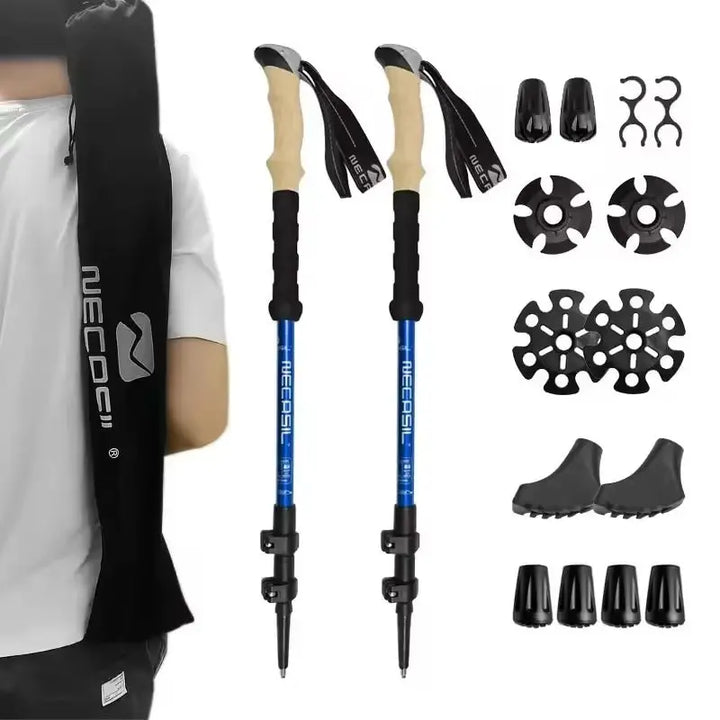 MunaWear - Trekking & Hiking Poles - EverTrail - Ultralight Carbon Fiber Trekking Poles for Hiking and Climbing - 