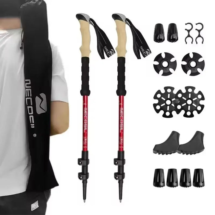 MunaWear - Trekking & Hiking Poles - EverTrail - Ultralight Carbon Fiber Trekking Poles for Hiking and Climbing - 