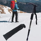 MunaWear - Trekking & Hiking Poles - Summit – Lightweight Adjustable Trekking Pole for Hiking and Climbing, Portable Walking Stick - Black