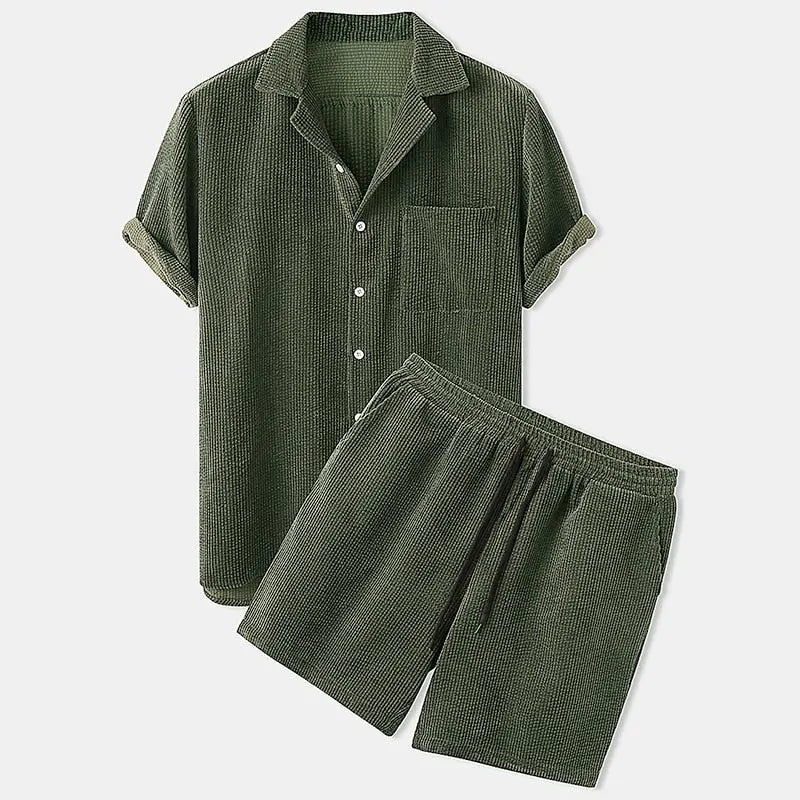 Ethan – Lightweight Casual Two-Piece Set with Shirt and Shorts Size S-XXXL 1