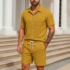 Jake – Lightweight Casual Two-Piece Set with Shirt and Shorts