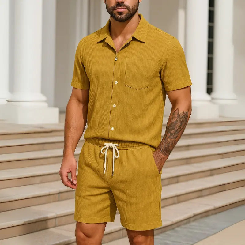 Jake – Lightweight Casual Two-Piece Set with Shirt and Shorts