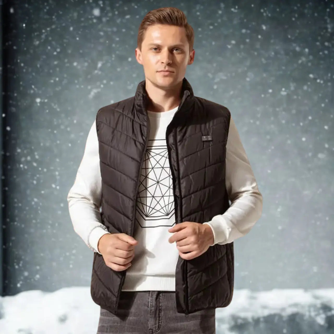 FrostPeak - Warmer Vest for Men with Carbon Fiber Heating & 3 Adjustable Heat Levels
