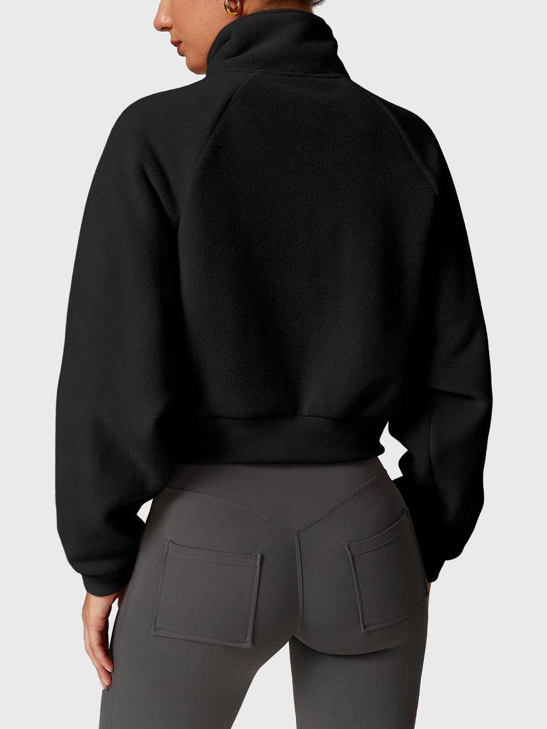 MunaWear  Vests  Mia – Cropped Gilet with High Collar, Zipper Closure, and Side Pockets in Soft Polar Fleece 
