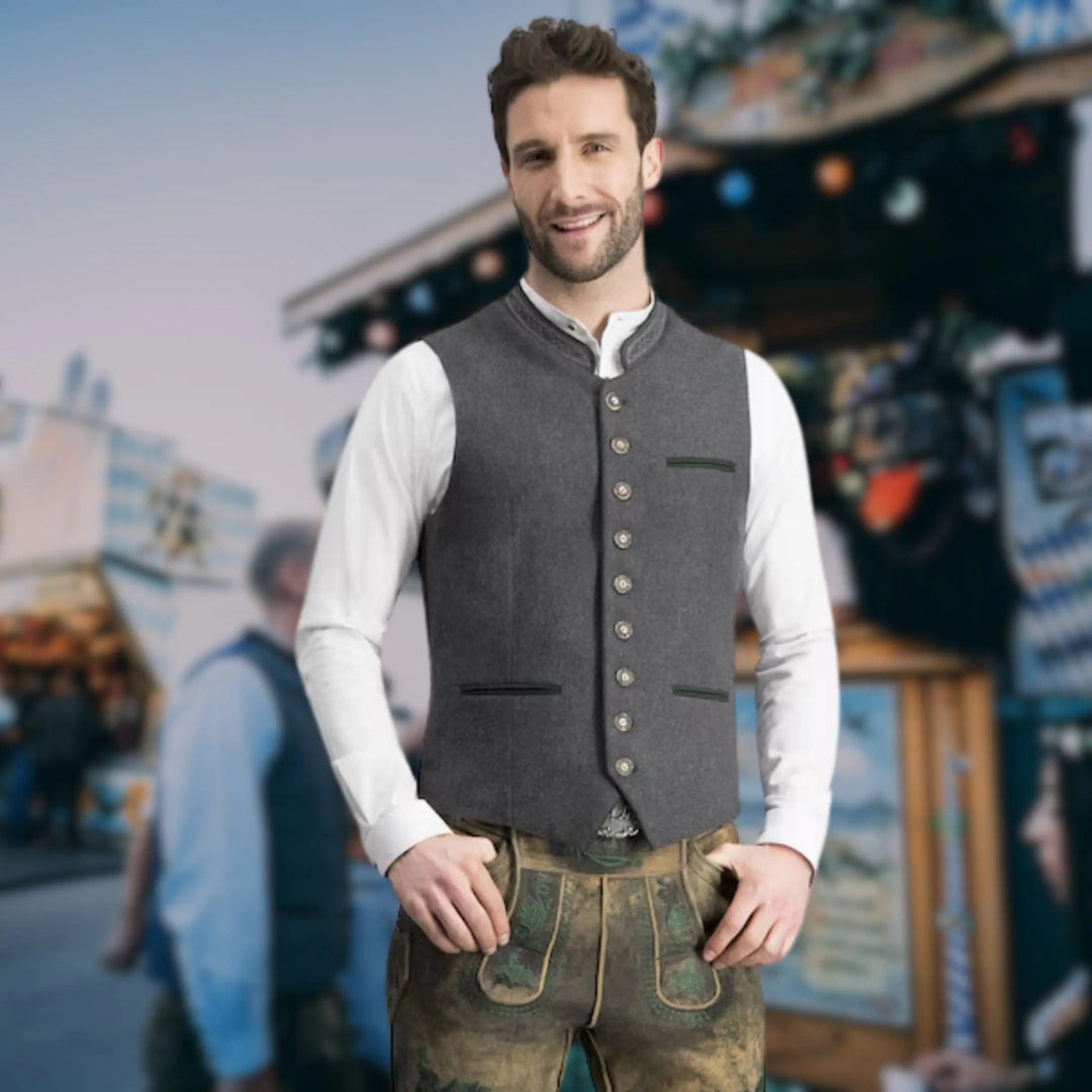 Oktoberfest Men's Trachten Vest – Stylish Authentic Design – Perfect for Beer Festivals 1