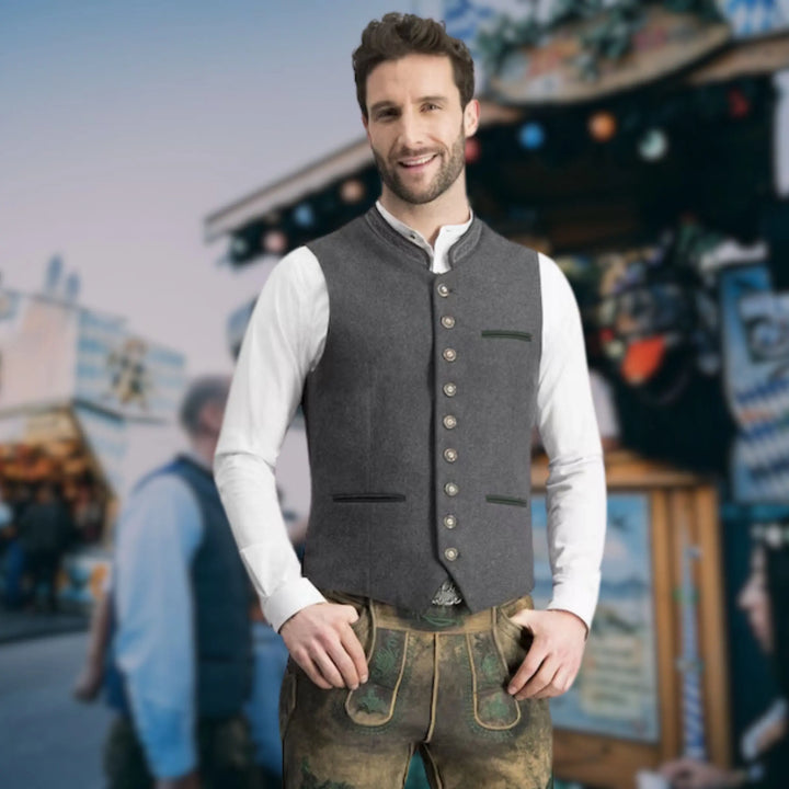 Oktoberfest Men's Trachten Vest – Stylish Authentic Design – Perfect for Beer Festivals 1