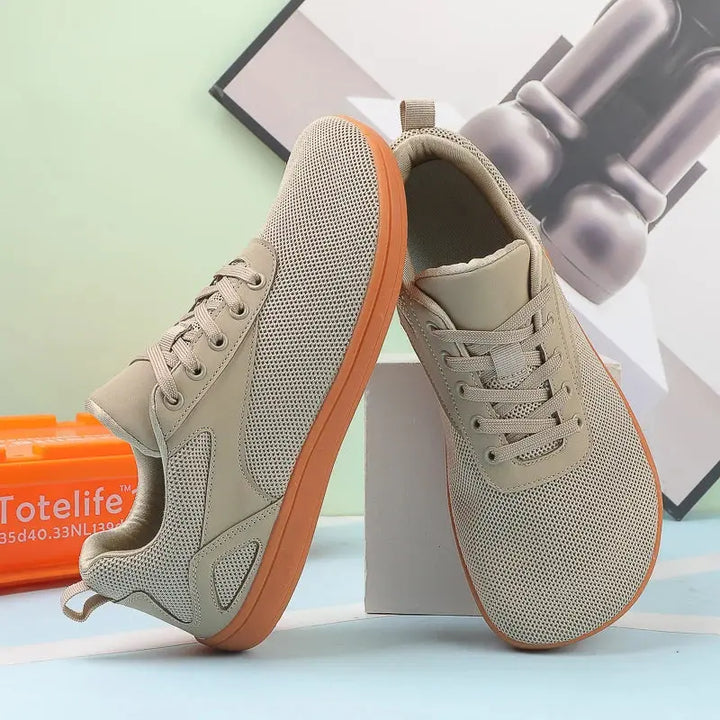 MunaWear  Walking Shoes  Liam – Men's Trainers Minimalist Barefoot Walking Shoes with Breathable Mesh Upper and Wide Toe Box Design 