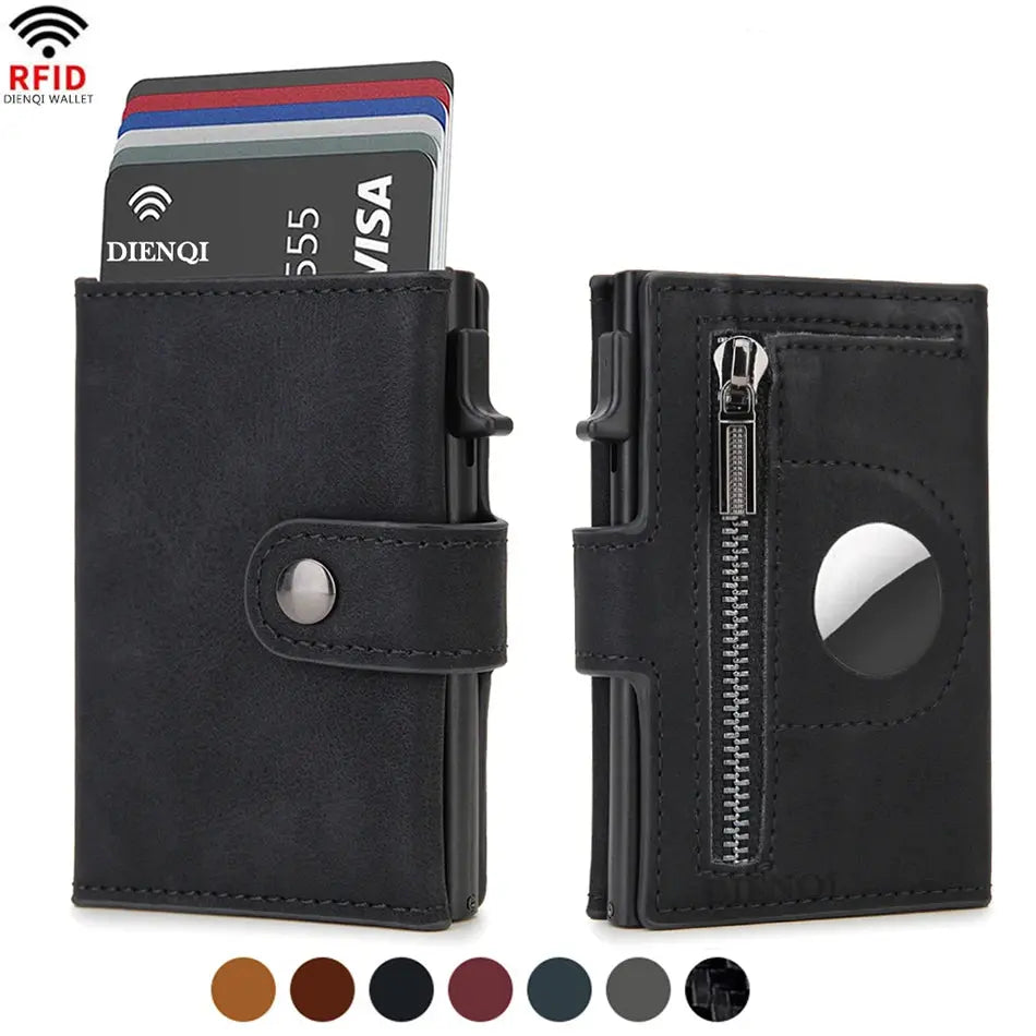 Caden - Luxury Slim Carbon Fiber Wallet With Airtag Pocket For Modern Men 0