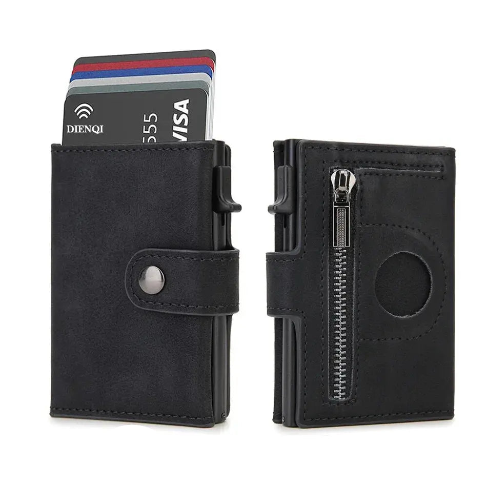 Caden - Luxury Slim Carbon Fiber Wallet With Airtag Pocket For Modern Men 9
