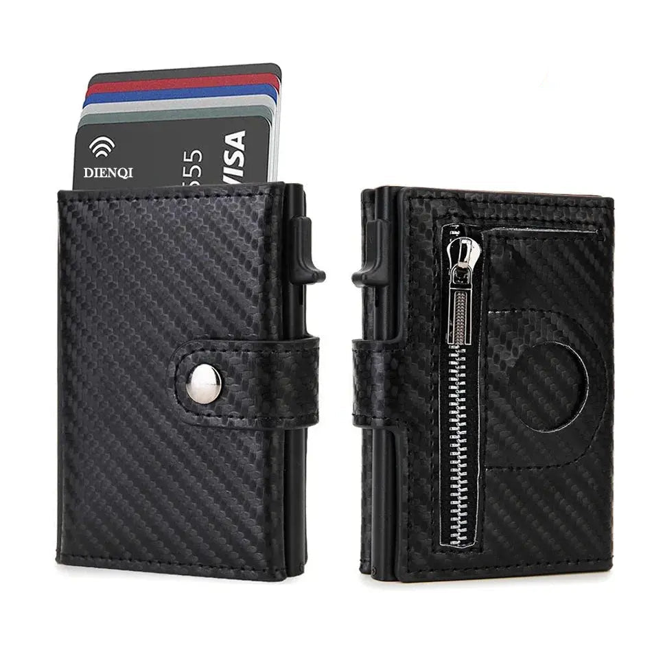 Caden - Luxury Slim Carbon Fiber Wallet With Airtag Pocket For Modern Men 6