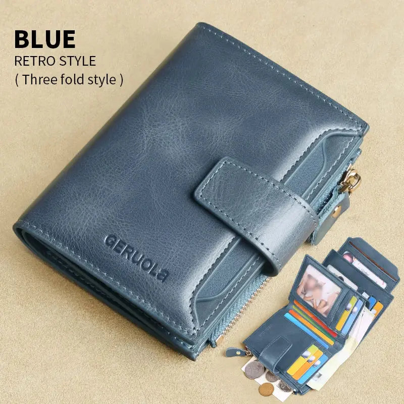 Caden - Vintage Men's Leather Wallet With RFID Protection For Everyday Use 6