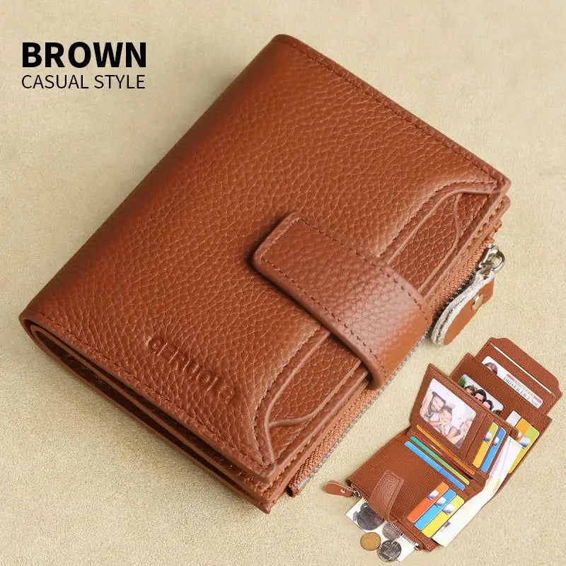 Caden - Vintage Men's Leather Wallet With RFID Protection For Everyday Use 18