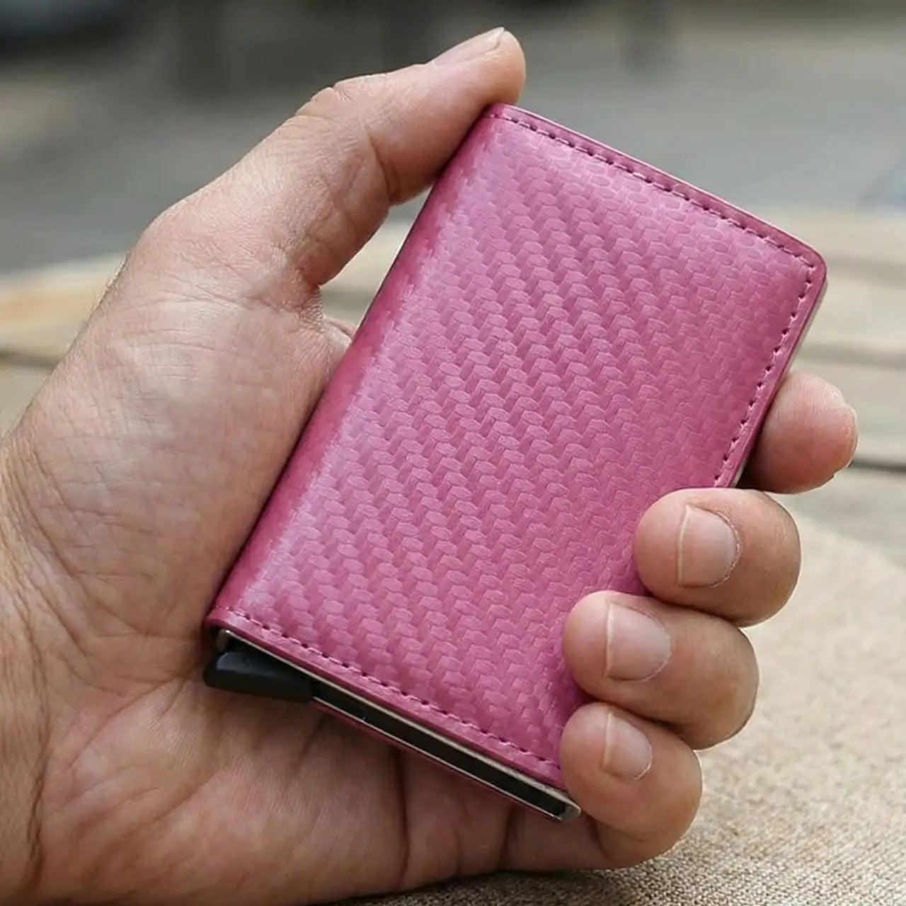 MunaWear - Wallets & Card Holders - Tariq - RFID Signal Blocking Carbon Fiber Mini Wallet With 14 Cards Capacity - 