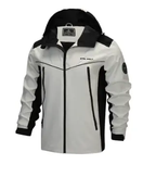 MunaWear - Waterproof Jackets - Liora - Waterproof Outdoor Jacket With Reflective Design For Hiking And Rainy Days - White / 3XL