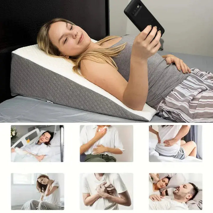 Mia - Soft Memory Foam Bed Wedge Pillow for Elevation & Snoring Relief 6