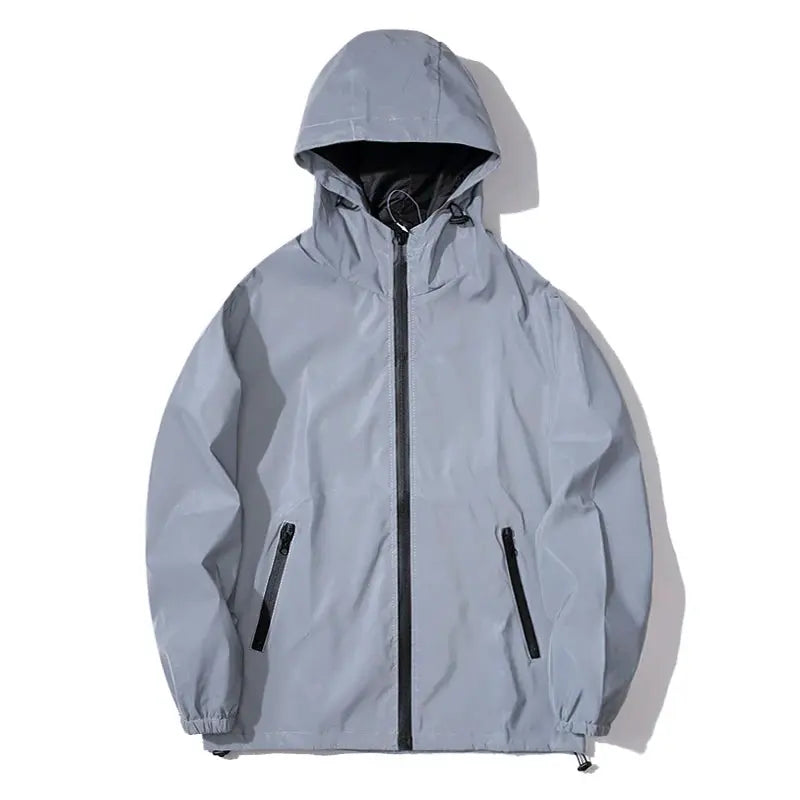 MunaWear  Windbreakers  Marcus – Waterproof Men's Winter Jacket with Reflective Design for Outdoor Activities  GRAY-4XL