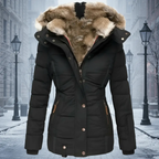 MunaWear - Winter Coats - Liora – Stylish Women's Winter Coat With Removable Hood For Everyday Comfort - 