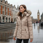 MunaWear - Winter Coats - Liora – Stylish Women's Winter Coat With Removable Hood For Everyday Comfort - 