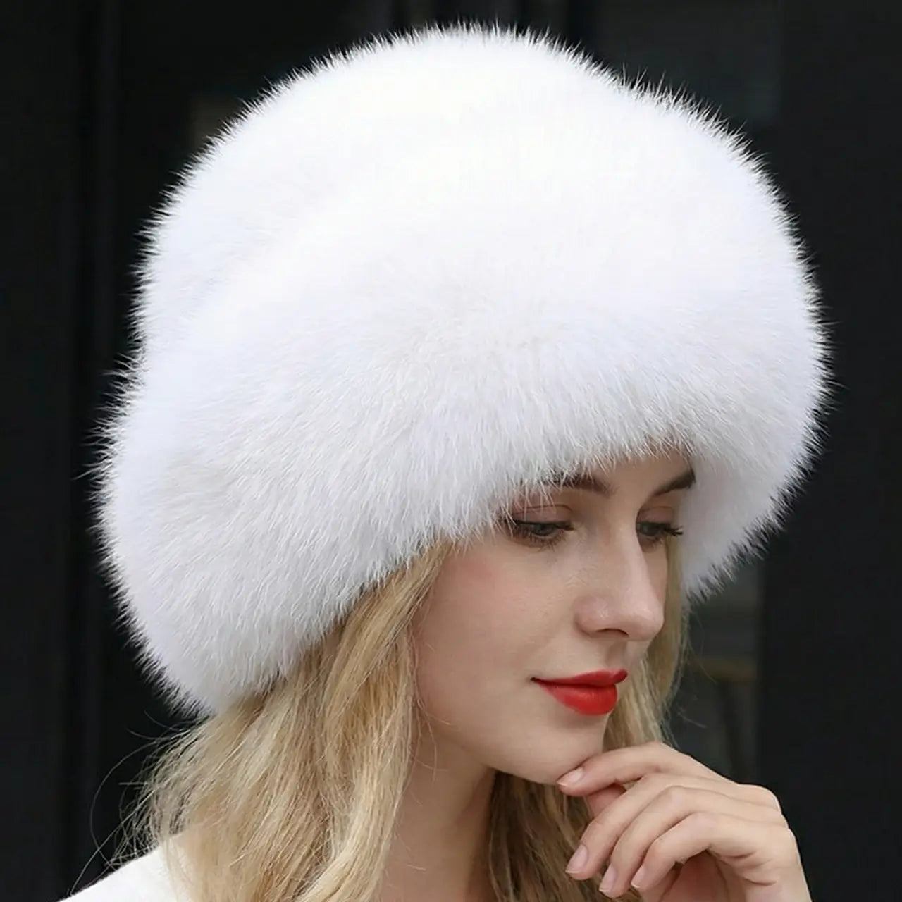 MunaWear - Winter Hats - Marigold - Elegant Winter Hat Made of Imitation Mink for Stylish Warmth and Cozy Comfort - 