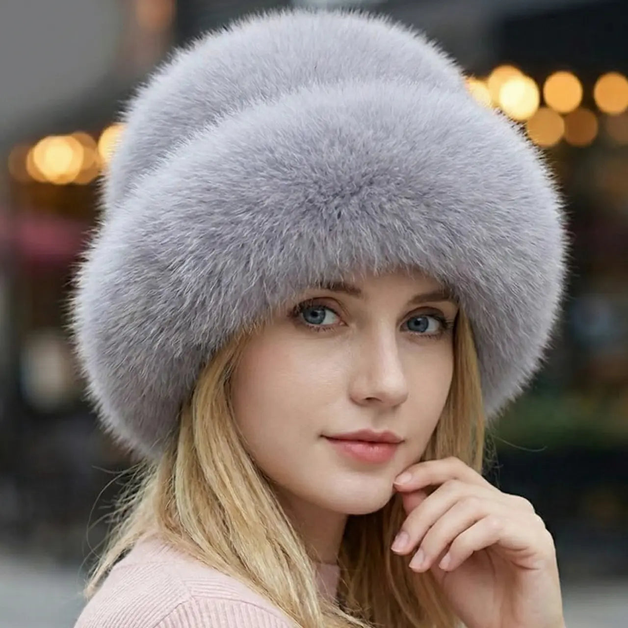 MunaWear - Winter Hats - Marigold - Elegant Winter Hat Made of Imitation Mink for Stylish Warmth and Cozy Comfort - 