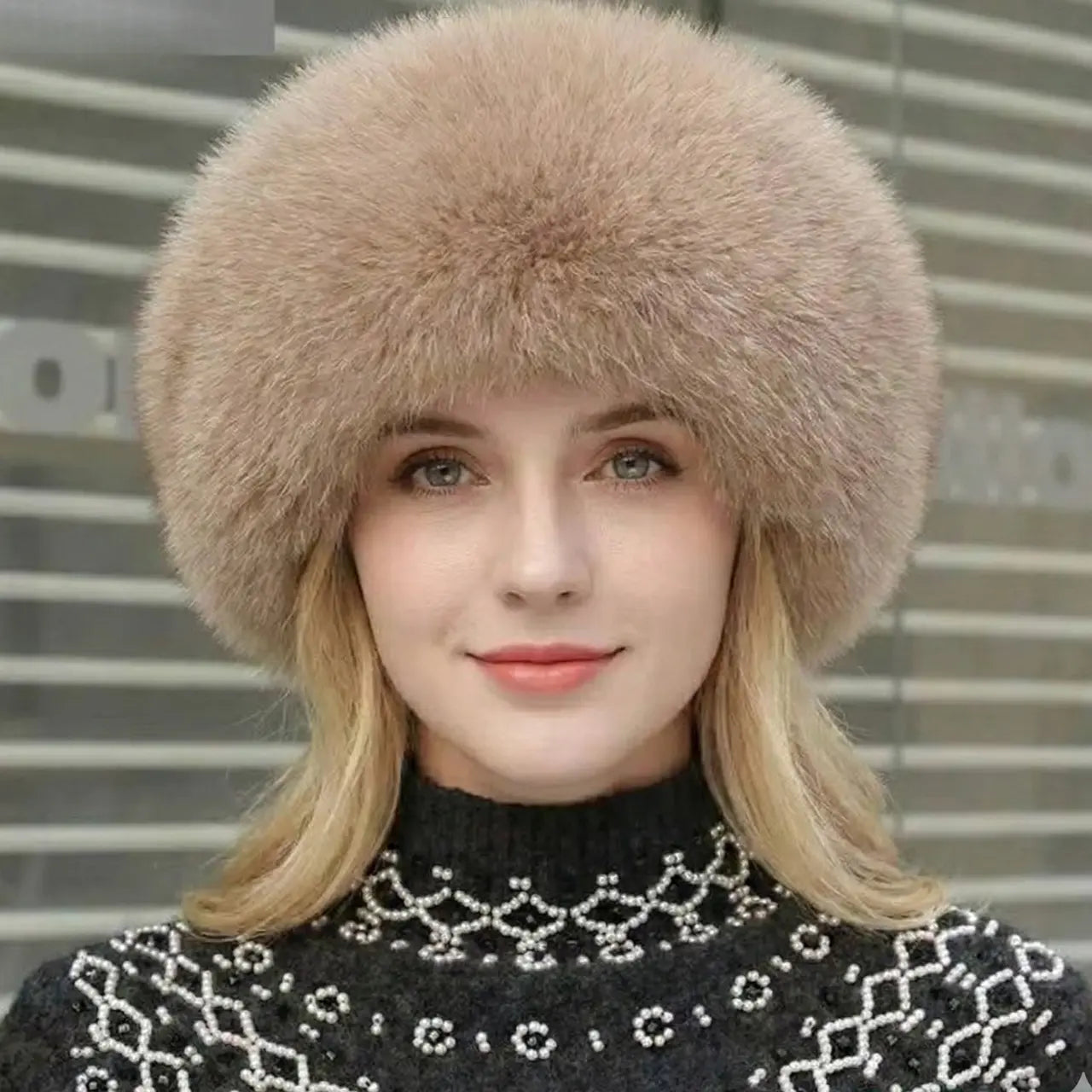 MunaWear - Winter Hats - Marigold - Elegant Winter Hat Made of Imitation Mink for Stylish Warmth and Cozy Comfort - 
