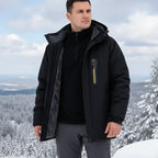 MunaWear - Winter Jackets - Rowan – Men's Waterproof Winter Jacket with Cozy Fleece Lining for Ultimate Warmth - Black / 7XL