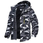 MunaWear - Winter Jackets - Rowan – Men's Waterproof Winter Jacket with Cozy Fleece Lining for Ultimate Warmth - Black/Camo / 7XL