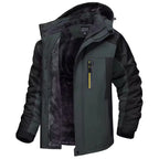 MunaWear - Winter Jackets - Rowan – Men's Waterproof Winter Jacket with Cozy Fleece Lining for Ultimate Warmth - Green/Black / 7XL