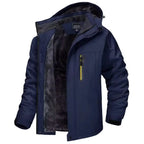 MunaWear - Winter Jackets - Rowan – Men's Waterproof Winter Jacket with Cozy Fleece Lining for Ultimate Warmth - Navy Blue / 7XL