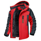 MunaWear - Winter Jackets - Rowan – Men's Waterproof Winter Jacket with Cozy Fleece Lining for Ultimate Warmth - Red / 7XL