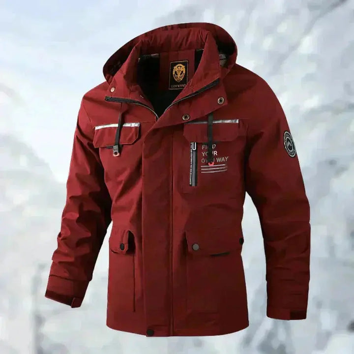 MunaWear - Winter Jackets - Trey – Functional Men's Winter Jacket With Hood For Outdoor Adventures - 