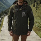 MunaWear - Winter Jackets - Trey – Functional Men's Winter Jacket With Hood For Outdoor Adventures - Green / 3XL