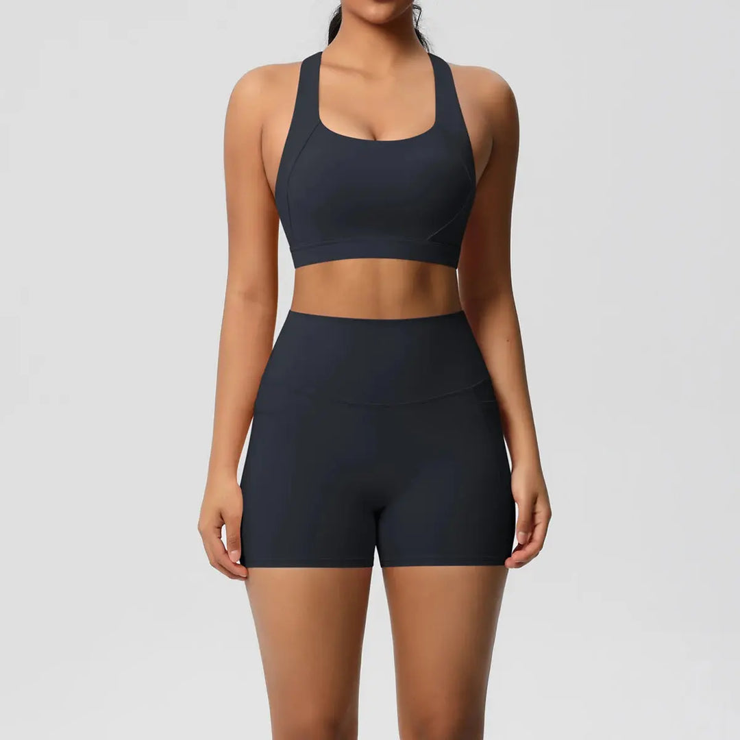 Ava – 2PCS Pocketed Yoga Set with Crossover Bra & Leggings for Stylish Workouts Size XS-L 14