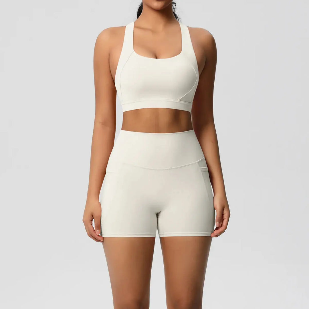 Ava – 2PCS Pocketed Yoga Set with Crossover Bra & Leggings for Stylish Workouts Size XS-L 10