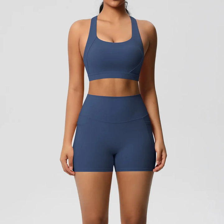 Ava – 2PCS Pocketed Yoga Set with Crossover Bra & Leggings for Stylish Workouts Size XS-L 7