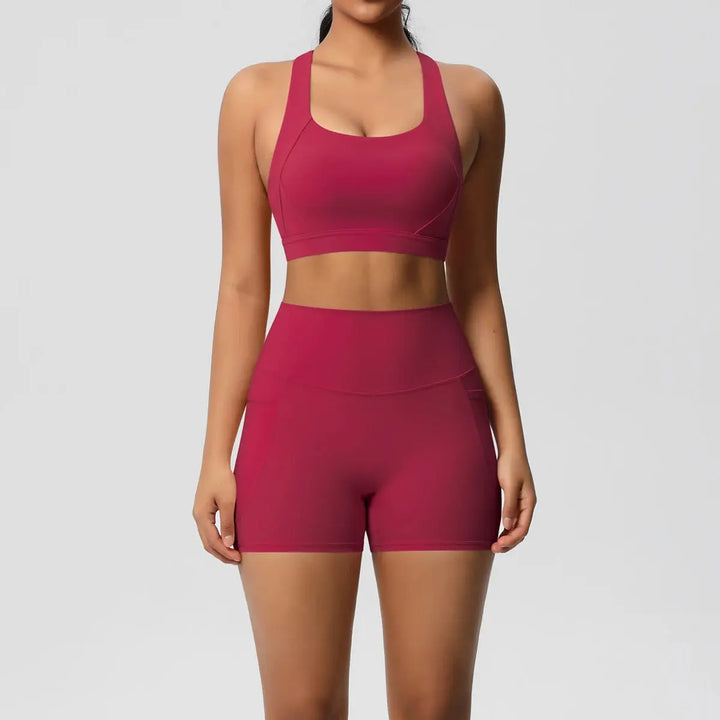 Ava – 2PCS Pocketed Yoga Set with Crossover Bra & Leggings for Stylish Workouts Size XS-L 8