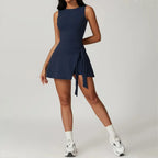 MunaWear - Women's Activewear - Liora - Flirty Active Wrap Dress With Lightweight Fabric For Casual Outings And Workouts - 