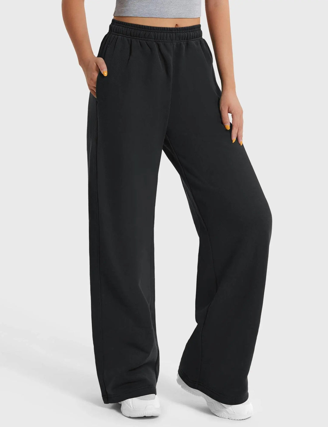 MunaWear  Women's Activewear  Mia – Black Joggers for Women with Adjustable Drawstring and Deep Side Pockets 