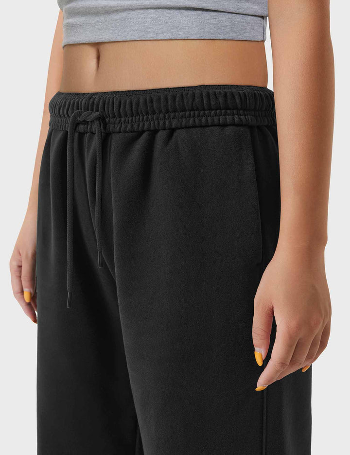MunaWear  Women's Activewear  Mia – Black Joggers for Women with Adjustable Drawstring and Deep Side Pockets 