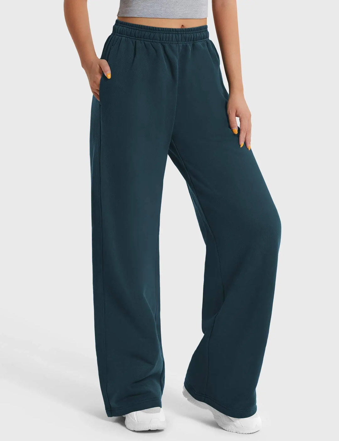 MunaWear  Women's Activewear  Mia – Black Joggers for Women with Adjustable Drawstring and Deep Side Pockets  Royal-Blue-XL