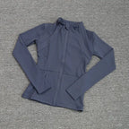 MunaWear  Women's Activewear  Mia – Quick-Drying Breathable Long Sleeve Sports Jacket for Yoga and Fitness Activities  Blue-S