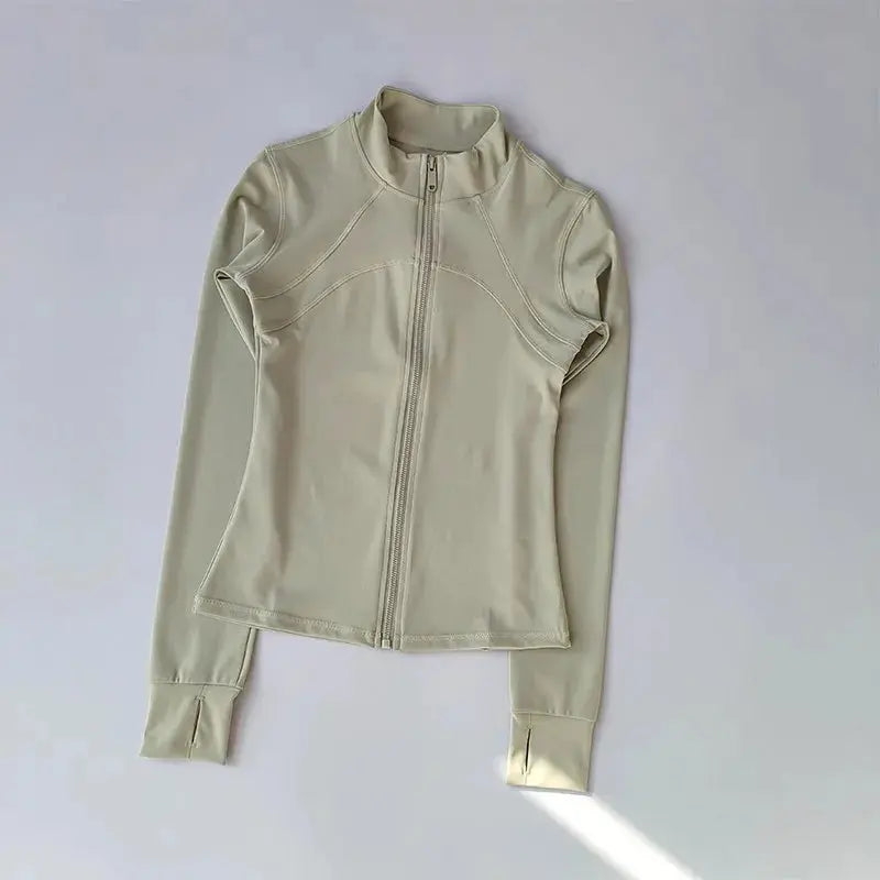 MunaWear  Women's Activewear  Mia – Quick-Drying Long Sleeve Sports Jacket for Running and Training  Green-L