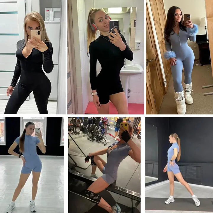 Mia – Summer Zipper Workout Jumpsuit for Women with High Elasticity & Comfort Fit, Sizes XS-L 5