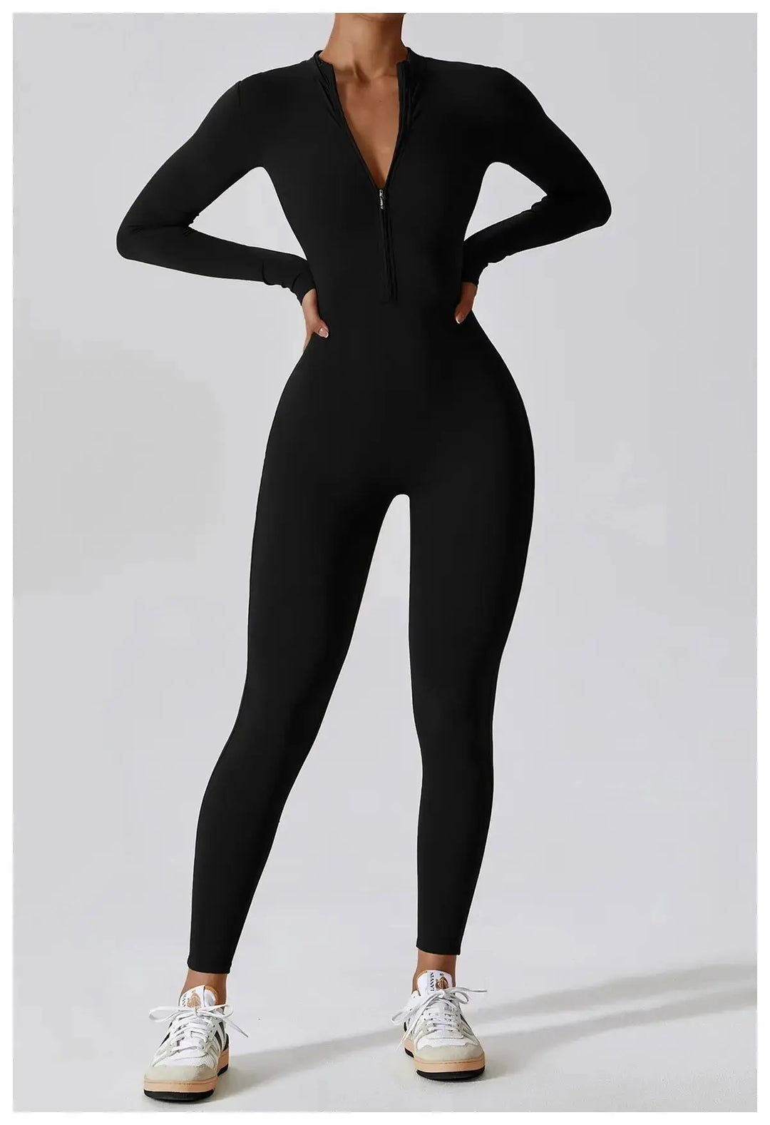 Mia – Summer Zipper Workout Jumpsuit for Women with High Elasticity & Comfort Fit, Sizes XS-L 8